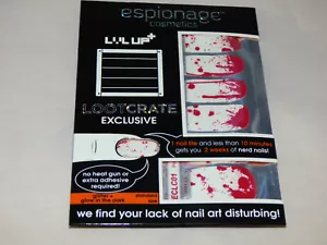 Cosméticos de espionaje - envolturas de uñas con salpicaduras de sangre - caja de botín exclusiva - Imagen 1 de 6