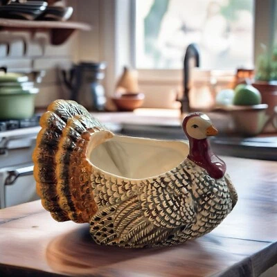 Warren Kimble Cranberry Bowl Cosecha Pavo Acción de Gracias, Boston Warehouse 7x5x5 Foto 1 de 3