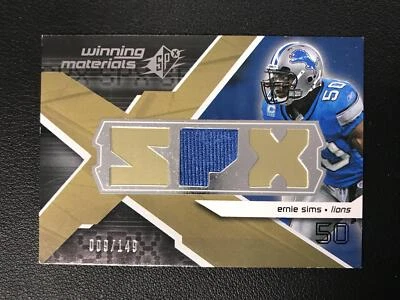 2008 SPx #WM-ES Ernie Sims Winning Materials SPx /149 Detroit Lions - Image 1 of 2