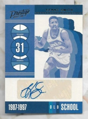 KENNY SMITH 2017-18 PANINI PRESTIGE AUTOGRAPH AUTO SP #OS-KSM HAWKS NBA! - Image 1 of 2