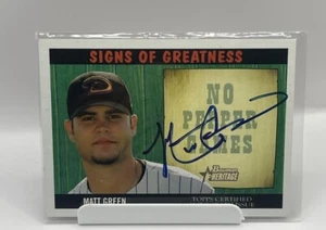 Matt Green 2005 Bowman Heritage Signs Of Greatness Card # SG-MG            - Picture 1 of 2