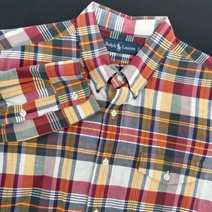 Ralph Lauren Men's Size XL Plaid Long Sleeve Button Down Shirt Pocket Multicolor - Picture 1 of 7