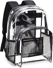 Vorspack Clear Backpack Heavy Duty - PVC Transparent Backpack Large Clear Book B