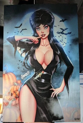 🦇💀ELVIRA • DARK AMANTE • LIBRO DE BOCETOS GREGBO • CVR de metal • 3/15 casi nuevo+💀🦇 Foto 1 de 4