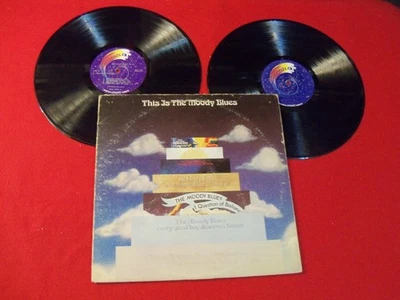 "THIS IS THE MOODY BLUES" 1974 DOUBLE HITS LP ONCLASSIC PROG ROCK VINTAGE VINYL! - Image 1 of 4