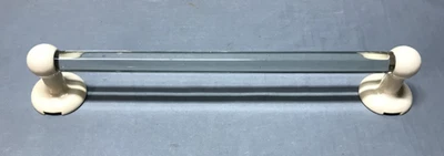 Toallero de vidrio octágono de porcelana cerámica Buttercream 19" de colección antiguo 1753-25B Foto 1 de 4