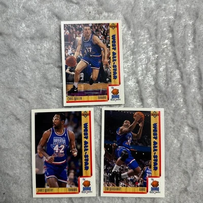 Лот 1992 Upper Deck West All Star Card James Worthy Chris Mullin Tim Hardaway - Изображение 1 из 4