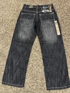 Neu mit Etikett Vintage Southpole 4180 entspannte Passform Herrenjeans blau verblassen Größe 32 x 32 - Bild 1 von 9