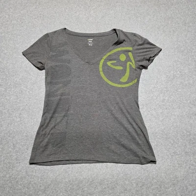 Camiseta Zumba Mujer Grande Gris Maravilla Ropa Activa Entrenamiento Cardio Baile Foto 1 de 4