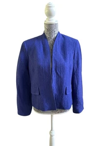 Jones New York Collection 12 Petite Leinen Seide Jacke Blazer Lila Lagenlook - Bild 1 von 8
