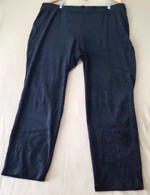 Talbots Woman Velour Pants Sz 3X Black Stretch Pullon Dressy Comfort Classic NWT - Image 1 of 4