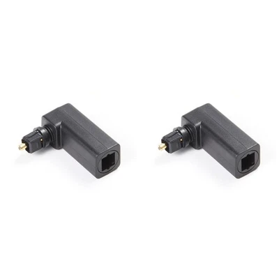 2Pcs Toslink 90 Degree Optical Audio Cable Adapter Male to Female Right3956 - Image 1 of 4