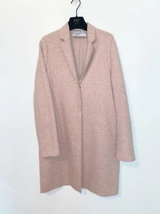 Harris Wharf London Dusty Rose Herringbone Silk Wool Cashmere Coat Size 44 - Picture 1 of 11