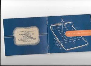 Advertising TACOMA PLUMBING SUPPLY Gems of American Architecture 1935 outhouses - Picture 1 of 2