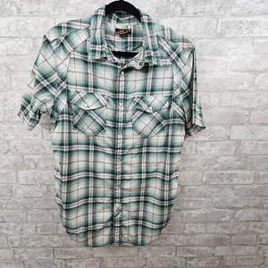 Helix button down short sleeve shirt mens size medium - Picture 1 of 5