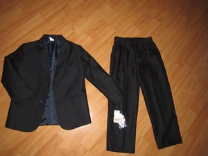 $70 NWT New VON MAUR LITO Boys Sz 7 Dark Gray (Bluish Gray) Suit Blazer Pants - Picture 1 of 6