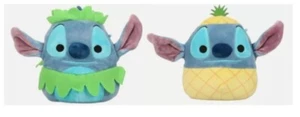 Squishmallows Stitch Plush Set Hula Skirt Pineapple Disney Lilo & Stitch 8" NWT - Picture 1 of 6