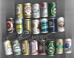 MINI CANS BEER AND KEY CHAINS - Picture 1 of 1