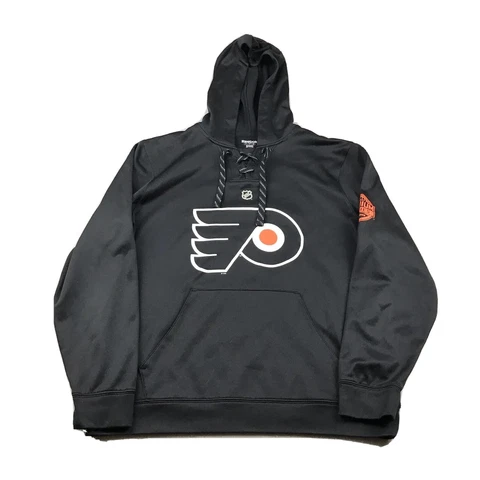 Reebok Philadelphia Flyers Hoodie Mens Large Black ‘17 Stadium Series NHL Hockey Cover