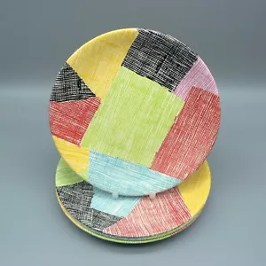 EMPIRE BARBIZON 4 SIDE PLATES 1959 TEA CAKE SANDWICH KITSCH ATOMIC FUN HARLEQUIN - Picture 1 of 11
