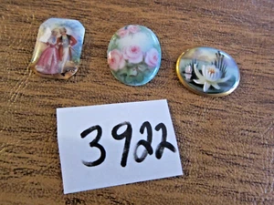 Konvolut 3 antike Mini HP Porzellan Plaketten/Kamee - Bild 1 von 4