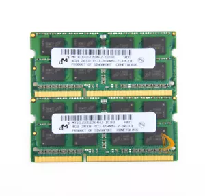 8GB Micron 2X 4GB 2RX8 DDR3 1066MHz PC3-8500S 204PIN SODIMM Laptop Memory RAM #G - Picture 1 of 14