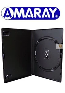 25 Single Standard Black DVD Case 14 mm Spine New Empty Replacement Amaray Cover - Afbeelding 1 van 8