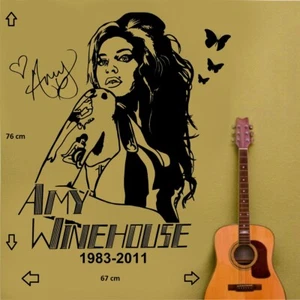 Pegatina/calcomanía de arte de pared Amy Winehouse grande 67 cm x 76 cm - Imagen 1 de 7