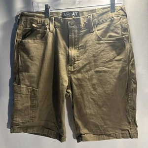 Ariat Shorts Mens 34R Rebar M4 Low Rise Boot Straight Cargo Pockets Work Classic - Picture 1 of 5
