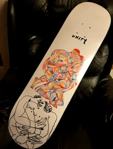 UNITY Skate Shop Day Skateboard Deck Rare 80/150 Jeffrey Cheung Hand Drawn Art - Picture 1 of 8