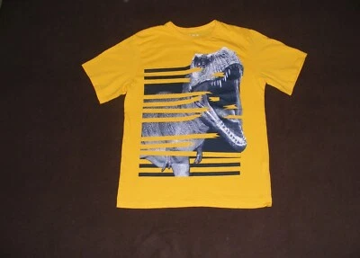 Camiseta Children's Place Yellow Dinosaur - Tamanho 7/8 - Imagem 1 de 2