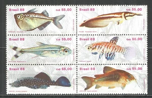 Brazil 1988 year mint stamps MNH(**) set fish - Picture 1 of 1