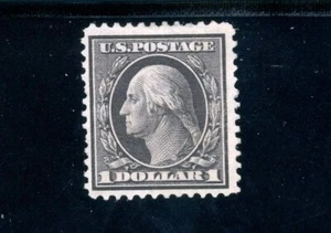 Scott 342 OG MHR FVF US 1909 $1 Washington SCV $450 - Picture 1 of 2