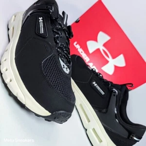 Under Armour US 12.5 Men's Black Ivory Retro 90s Mesh Trainer UA Summit Trek NIB - Picture 1 of 19