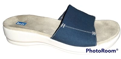 Keds Womens Navy Platform Slide Wedge Sandals Size 8 M  S3 - Image 1 of 4