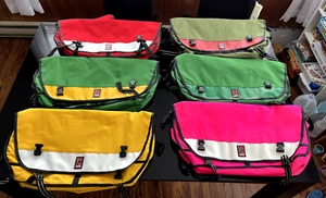 WOW! Huge Lot of 6 (SIX) old school Chrome Industries Metropolis Messenger Bags - Picture 1 of 3