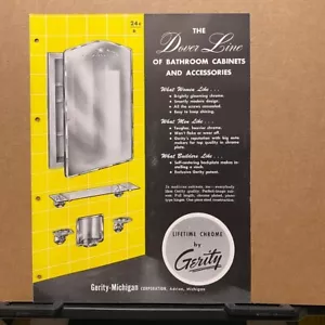 Vtg Gerity-Michigan Brochure ~ Bathroom Cabinets - Holders - Catalog 1949 - Picture 1 of 3