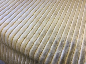 DFS fabric very thick striped by meter silver grey 143 cm wide - Picture 1 of 4