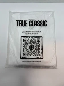 True Classic White Long Sleeve Henley Size M NEW NEVER OPENED - Picture 1 of 3