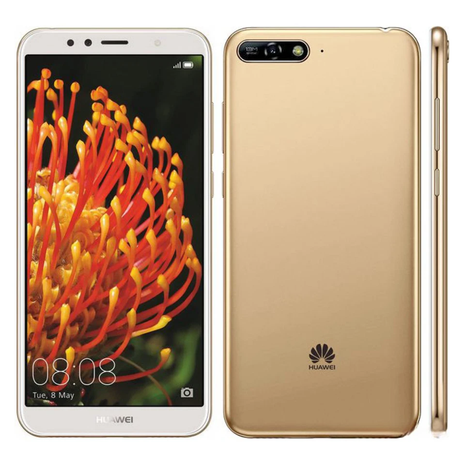Huawei Y6 2018 ATU-L21 Smartphone Mobile UNLOCKED 16GB Android 8 4G NFC Gold - Image 1 of 4