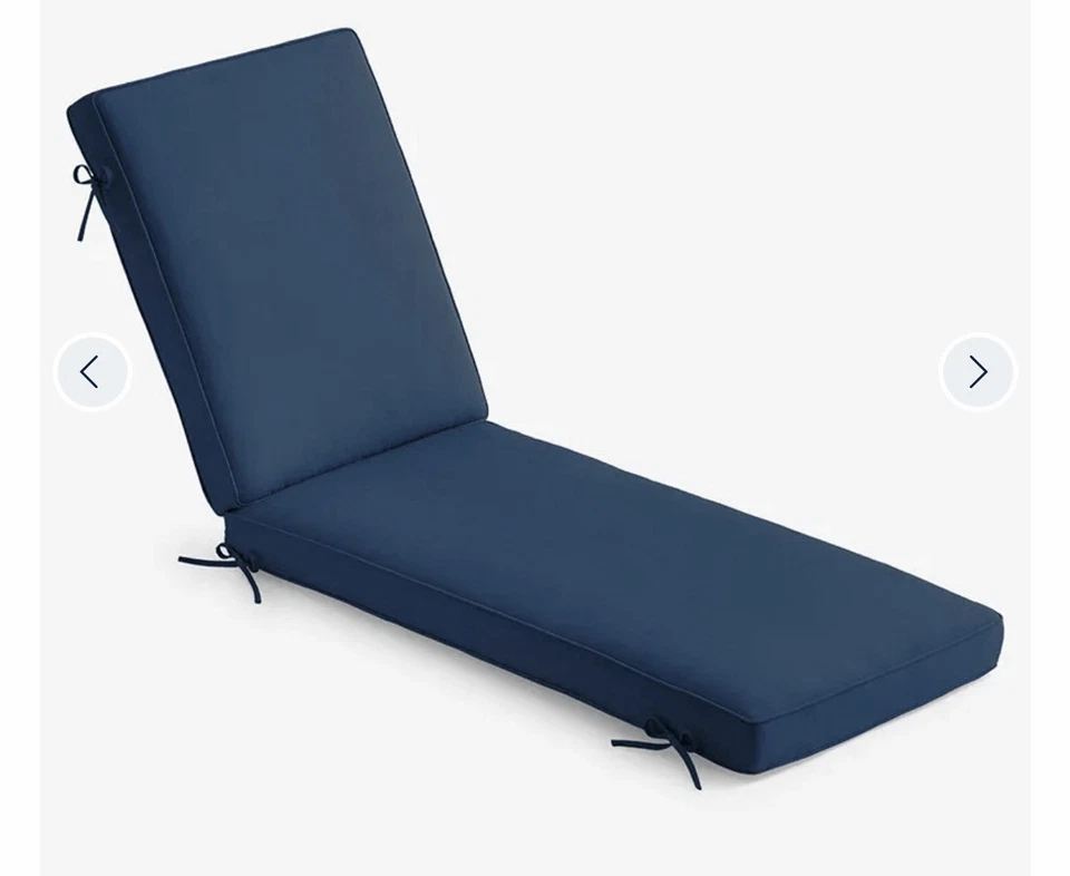Cojín chaise lounge para sombrilla The Company Store en zafiro 75”x23”x3”. ¡Nuevo! Foto 1 de 4