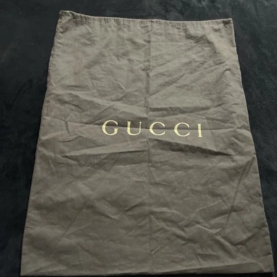 Gucci Marrón XL Extra Grande Cordón Bolsa para el Polvo Bolsa para el Polvo Cubierta de Almacenamiento 20.5” X 25” Foto 1 de 4