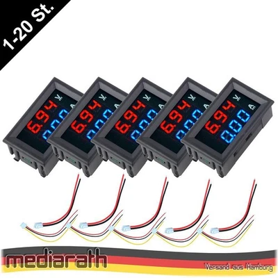 Geekcreit Mini Digital Voltmeter Amperemeter DC 100V 10A Blau + Rot Dual LED - Bild 1 von 4