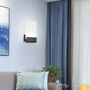 Lámpara de acrílico cuadrada regulable de 6W montada en pared SMD 2835 dormitorio - Imagen 1 de 10