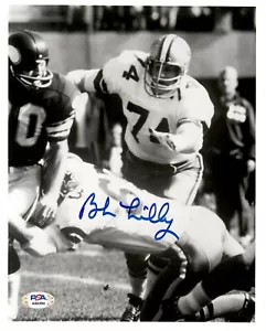 Bob Lilly autographed signed 8x10 photo NFL Dallas Cowboys PSA COA  - Picture 1 of 1