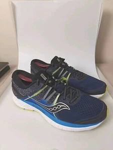Zapato para correr Saucony Omni ISO para hombre Everun Blue Citron S20442-1 EE. UU. Talla 10 ¡Como nuevo! - Imagen 1 de 17