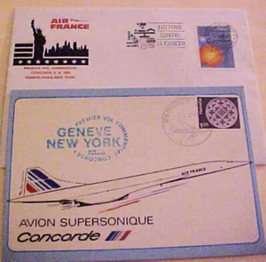 CONCORDE GENEVA TO PARIS TO NY 2-8 82 FLIGHTS 1 FROM SWISS 1 FROM UN GENEVA - Picture 1 of 1