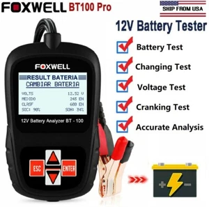 Foxwell BT100 Pro Car Battery Tester Charging Cranking Analyzer AGM Diagnostic - Picture 1 of 11