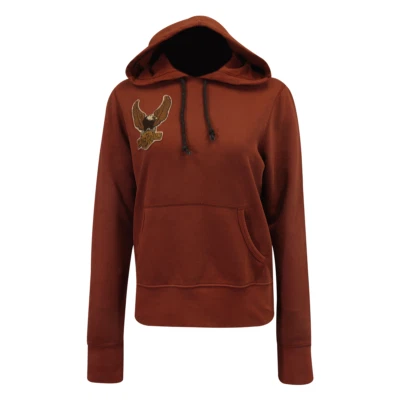 Sudadera con capucha para mujer Harley-Davidson lavada granate pecho águila bordada L/S Foto 1 de 4