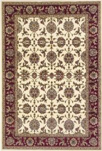 Durable 1' x 2' Ivory or Red Floral Vines Area Rug